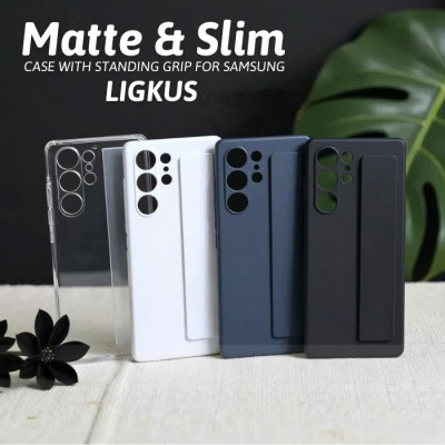 Ốp lưng hand trap đai đeo tay cho Samsung Galaxy S25 Ultra 5G hiệu Likgus TRAPS - Chống ố vàng, lưng nhám, chống bám bẩn, đai đeo silicon co giãn, chống rơi - hàng nhập khẩu