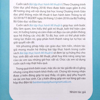 Bài Tập Thực Hành Mĩ Thuật Lớp 6 (Theo Chương Trình Giáo Dục Phổ Thông 2018)