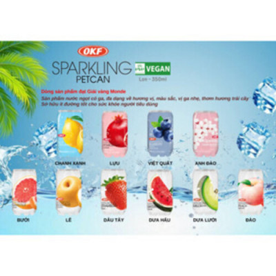Nước ngọt có ga vị bưởi (NƯỚC BƯỞI CÓ GA) OKF HÀN QUỐC 350ml