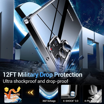 Ốp lưng chống sốc trong suốt cho Samsung Galaxy S23 / Galaxy S23+ / Galaxy S23 Plus / S23 Ultra Likgus Crashproof giúp chống chịu mọi va đập- Hàng nhập khẩu