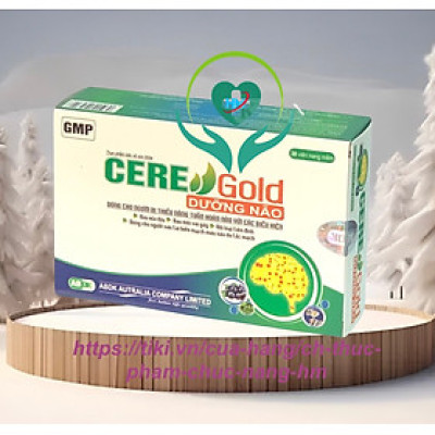 Cere dưỡng não Gold - Hộp 30 viên – Dưỡng Não hết đau đầu, đau mỏi vai gáy, rối loạn tiền đình, Lisse