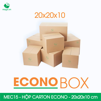 MEC15 - 20x20x10 cm - Combo 20 thùng hộp carton trơn siêu tiết kiệm ECONO