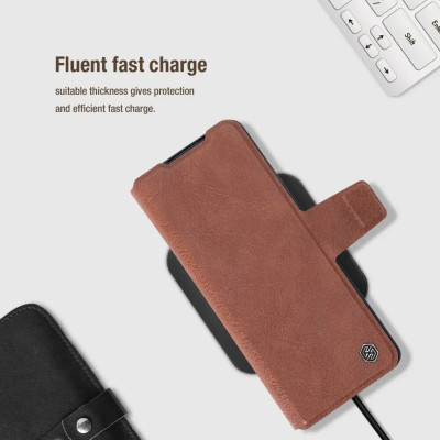 Case bao da cho Samsung Galaxy Z Fold 6 / Z Fold6 / Zfold 6 trang bị ngăn đựng S-Pen, khe nhét thẻ card hiệu Nillkin Aoge Leather Cover Case (chống sốc bảo vệ máy cực tốt, chất liệu da thật cao cấp, thiết kế thời trang cá tính) - Hàng nhập khẩu