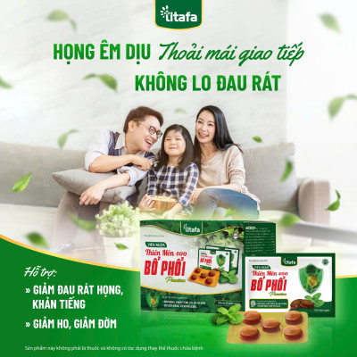 Viên ngậm Thiên Môn 400 Bổ Phổi Premium – Giúp giảm nhanh ngứa rát họng, đau họng, khản tiếng, ho (hộp 15 vỉ x 5 viên) [Chính hãng TITAFA]  