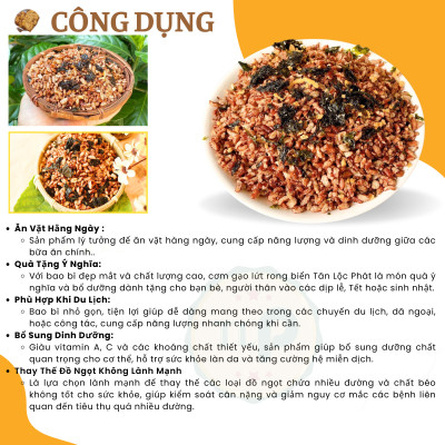 CƠM GẠO LỨT RONG BIỂN TÂN LỘC PHÁT - HŨ 250G