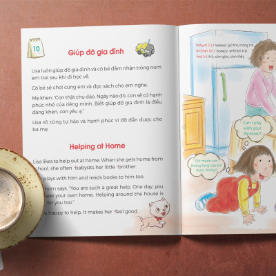 Sách - One Story A Day -  CUỐN 4 : 365 câu chuyện phát triển IQ, EQ cho bé - Bản song ngữ tặng kèm file nghe