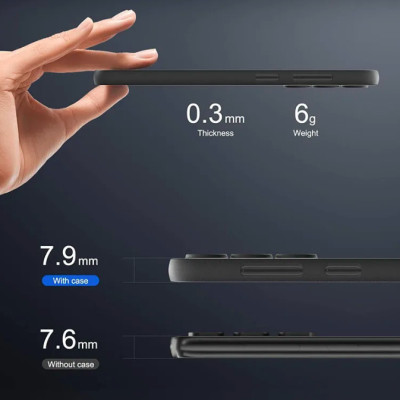 Ốp lưng nhám chống sốc siêu mỏng 0.3mm cho Samsung Galaxy S24 Plus hiệu Memumi có gờ bảo vệ camera - Hàng nhập khẩu