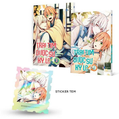 Sách - Bộ Manga - Trái Tim Của Dược Sư Kỳ Lạ - Tập 1 + Tập 2 (Bộ 2 Tập) - Tặng Kèm Sticker Tem