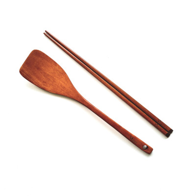 Bộ Sạn & Đũa Bằng Gỗ Nhãn Tự Nhiên - VAGOO - Làm Thủ Công Chống Thấm, Chống Ẩm Mốc, An Toàn Cho Sức Khoẻ