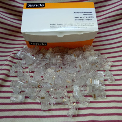 Hộp hạt mạng RJ45 CAT5e TENDA 100 hạt - Hàng chính hãng