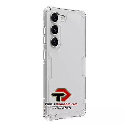 Ốp lưng trong suốt cho SamSung Galaxy S23+ Plus 5G chính hãng Nillkin Nature TPU Pro Case, chống sốc tốt - Hàng chính hãng