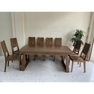 Bàn ăn 8 ghế 100% gỗ sồi sang trọng nhất