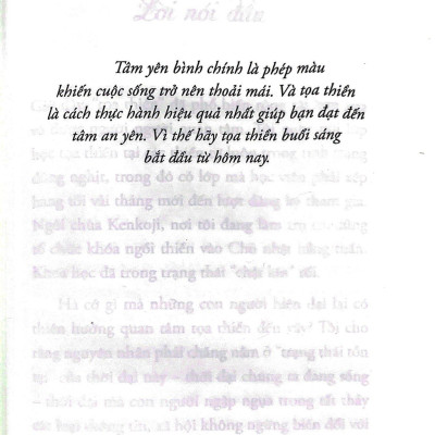 Toạ Thiền Trên Ghế - Để Tận Hưởng Cuộc Sống Thư Thái