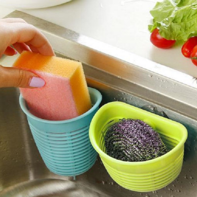 Combo 01 giỏ đựng giẻ rửa bát + 01 giỏ treo tiện ích có núm hít chân không inomata Nhật Bản