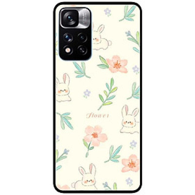 Ốp lưng cho Xiaomi Redmi Note 11 4G - Note 11S 4G - Note 11 5G - Redmi Note 11 Pro Nội Địa - Note 11 Pro Quốc Tế - Hoạ Tiết Thỏ Hoa Hồng - Hàng Chính Hãng