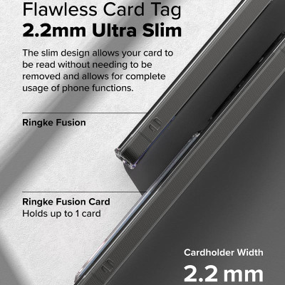 Ốp lưng RINGKE Fusion Card Samsung Galaxy S25 Ultra có ngăn đựng thẻ, chống sốc chuẩn quân đội_ Hàng Chính Hãng
