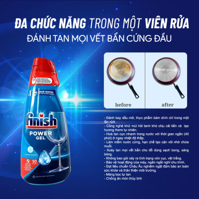 Gel rửa bát Finish Classic 1500ml