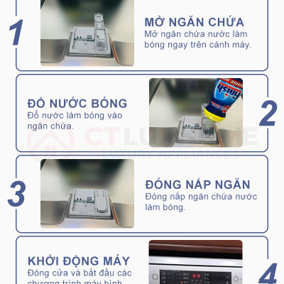 Nước làm bóng FINISH 800ML hương chanh - Châu Âu
