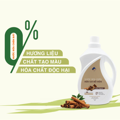 Nước Rửa Chén Hữu Cơ Bồ Hòn Và Tinh Dầu Sả Chanh 500ml thương hiệu Ecocare