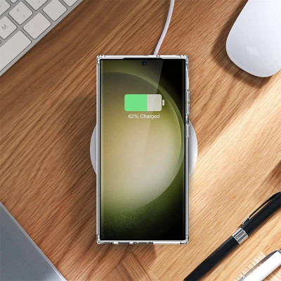 ốp lưng magnetic cho Samsung Galaxy S22 Ultra / S22 Plus / S22 5G hiệu HOTCASE Ultra Crystal Clear - thiết kế trong suốt, chống sốc chống va đập - Hàng nhập khẩu