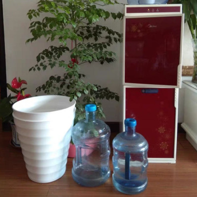 Combo từ 1 đén 2 chậu vòng tròn trồng cây cảnh bằng nhựa ABS bóng cao cấp M 32 cm x C 35cm Màu trắng