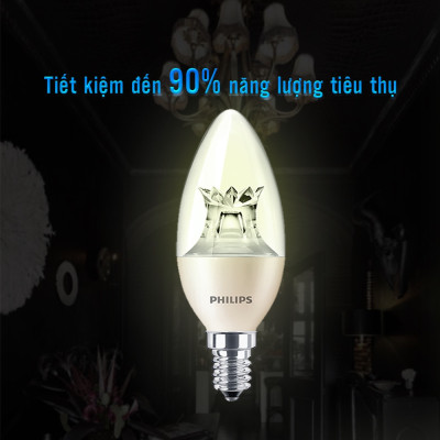 Bóng đèn LED nến PHILIPS MAS LEDcandle DT 4-25W E14 B38 CL