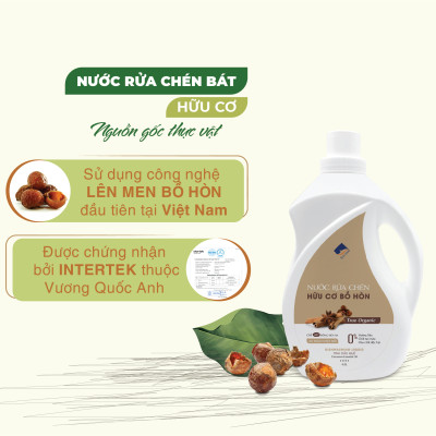 Nước Rửa Chén Hữu Cơ Bồ Hòn Và Tinh Dầu Sả Chanh 500ml thương hiệu Ecocare
