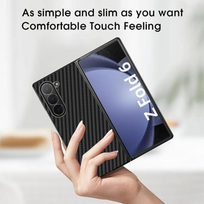 Ốp Lưng Cho Samsung Galaxy Z Fold 6 Sợi Carbon Chống Sốc hiệu X-Level Nanofiber Siêu Mỏng Chống Bám Vân Tay Bảo Vệ Camera - Hàng chính hãng