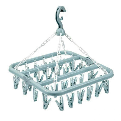 Móc Chùm Nhựa Phơi Quần Áo, Tất, Vớ Loại 32 Kẹp 36x32cm