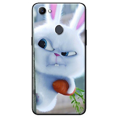 Ốp in cho Oppo F5 Youth Thỏ Trắng Nhăn Mặt - Hàng chính hãng