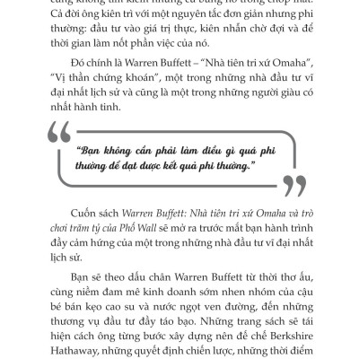 Sách - Những Bộ Óc Tỷ Đô - Warren Buffett - Nhà Tiên Tri Xứ Omaha Và Trò Chơi Trăm Tỷ Của Phố Wall
