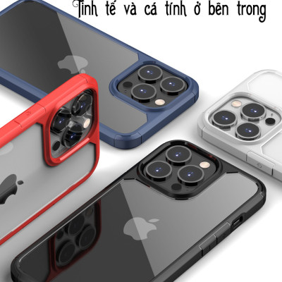 Ốp lưng chống sốc lưng trong phong cách mới dành cho iPhone 11 / 12 / 13 / 11 Pro / 12 Pro / 13 Pro / 11 Pro Max / 12 Pro Max / 13 Pro Max / 12 Mini / 13 Mini - Hàng chính hãng