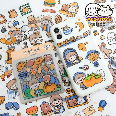 Bộ 20 Tờ Sticker Nhiều Hình Cô Gái Và Bé Thỏ - Telado MSTZ-12/2-6 (Mẫu Màu Giao Ngẫu Nhiên)