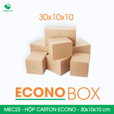 MEC23 - 30x10x10 cm - Combo 20 thùng hộp carton trơn siêu tiết kiệm ECONO