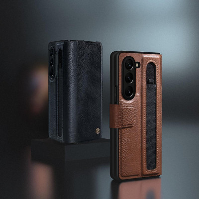 Bao da cho Galaxy Z Fold 6 Nillkin Aoge có nhét bút - hàng chính hãng