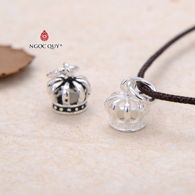 Charm bạc vương miệng mặt treo 7.2x8.4 mm - Ngọc Quý Gemstones