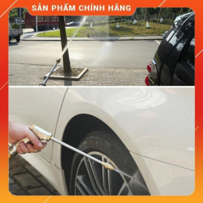Bộ dây vòi xịt nước, tăng áp 3 lần, loại 7m, 10m 206701-2 đầu đồng,cút,nối vàng