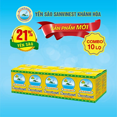 [Combo 10 lọ]  Nước Yến sào Sanvinest Khánh Hòa Đông Trùng Hạ Thảo 70ml - S208
