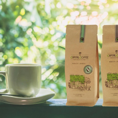 Cà Phê The Capital Coffee Hạt Pha Máy Espresso Natural Nguyên Chất 100% Cho Hương Vị Đậm Đà,Thơm Ngon