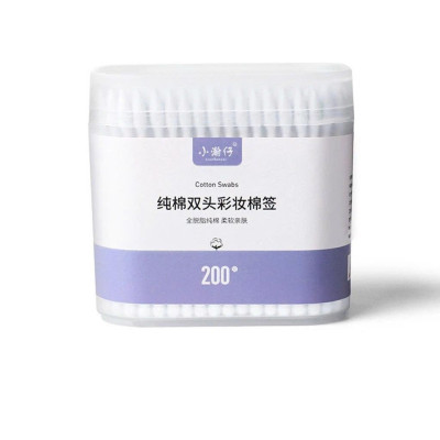 Combo 3 hộp Tăm bông ngoáy tai, trang điểm hai đầu hộp 200 que bông dùng một lần thiết kế đa chức năng tiện dụng, mềm dẻo Cosmetic Mỹ Phẩm Nữ