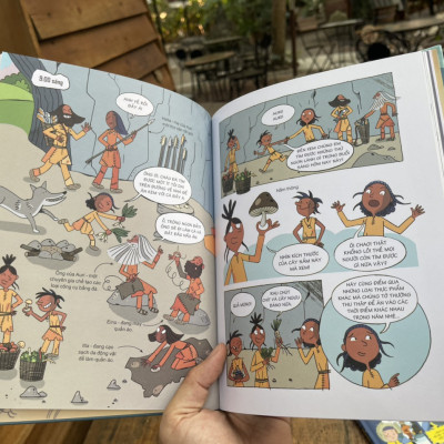 [Bìa cứng] 24 GIỜ Ở THỜI ĐỒ ĐÁ – Lan Cook – Stacey Thomas minh họa – Đinh Tị Books – NXB Thanh Niên 