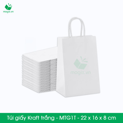 MTG1 MTG1T - 22x16x8 cm - Combo 300 túi giấy Kraft Nhật cao cấp