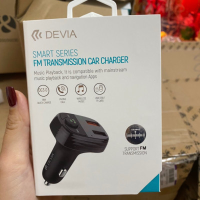 Bộ sạc trên xe hơi Devia bluetooth MP3 smart QC3.0- Hàng chính hãng
