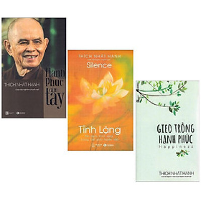 Sách - Hạnh Phúc Cầm Tay + Tĩnh Lặng + Gieo Trồng Hạnh Phúc - Thái Hà Books