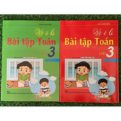 Sách – Combo Bộ 2 Cuốn: Vở ô Li Bài Tập Toán Lớp 3 Quyển 1 + 2 (Dùng Kèm SGK Chân Trời Sáng Tạo) (HA-MK)