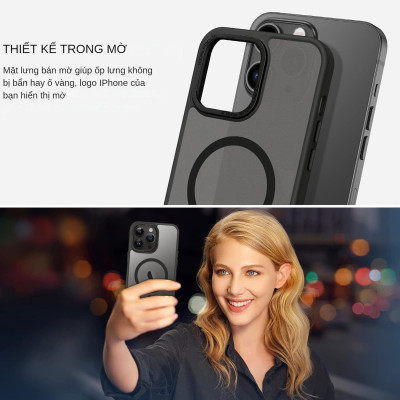 Ốp Lưng Cho IPhone 16 Pro, 16 Pro Max hiệu Likgus Gucase - Chống Bám Vân Tay, Hỗ Trợ Sạc Từ Tính, Ốp chống sốc Mặt Lưng Nhám Mờ Cao Cấp - Hàng nhập khẩu