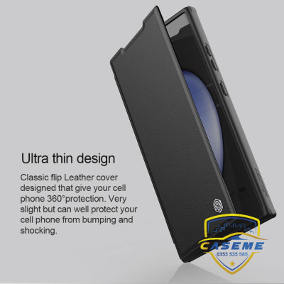 Bao da cho Samsung S24 Ultra, Samsung S24 Plus, Samsung S24 hiệu Qin Prop Leather có túi thẻ cài, có chân dựng, bảo vệ camera, chống sốc cao cấp - Hàng chính hãng.