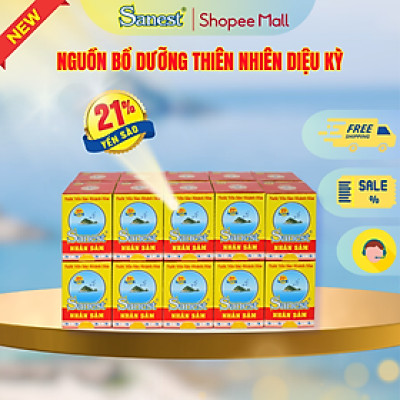  NEW [ Combo 20 lọ] Nước Yến sào Khánh Hòa Sanest 21% - Nhân Sâm