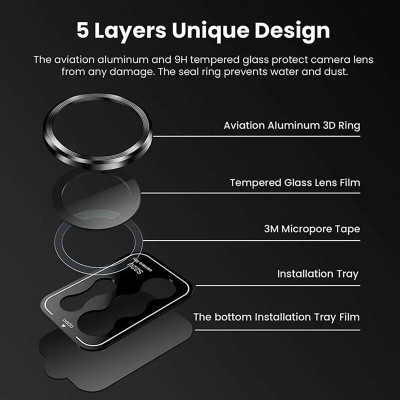 Dán kính cường lực camera trong suốt cho Samsung Galaxy S25 Ultra / S23 Ultra / S24 Ultra hiệu Kuzoom AR Lens - Mặt kính trong suốt, chống lóa sáng, hạn chế bám vân tay, mỏng 0.25mm, thấu kính trong Full HD - Hàng chính hãng