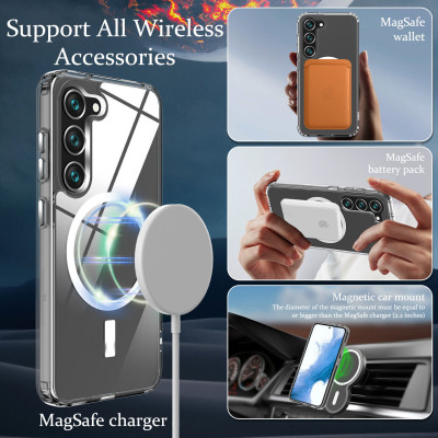 Ốp lưng trong suốt viền màu cho Samsung Galaxy S23 Plus / Galaxy S23+ hiệu Likgus Simple But Unique (chống sốc, bảo vệ máy toàn diện) -  Hàng nhập khẩu